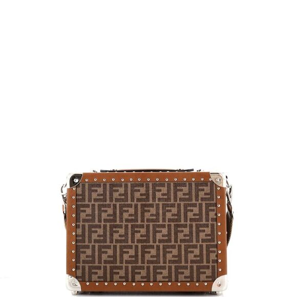 Fendi Rigid Suitcase Zucca Canvas with Leather Small Brown - Picture 3 of 7